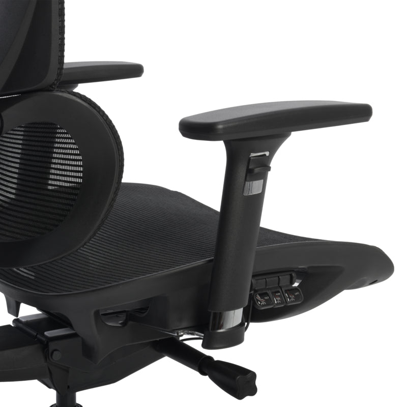 Regency Omega Mesh O - 2 Tech Ergonomic Management Office Chair with Headrest/Adjustable Lumbar Support (OMG002BK) - SchoolOutlet