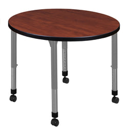 Regency Kee 30 in. Round Height Adjustable Mobile Classroom Activity Table