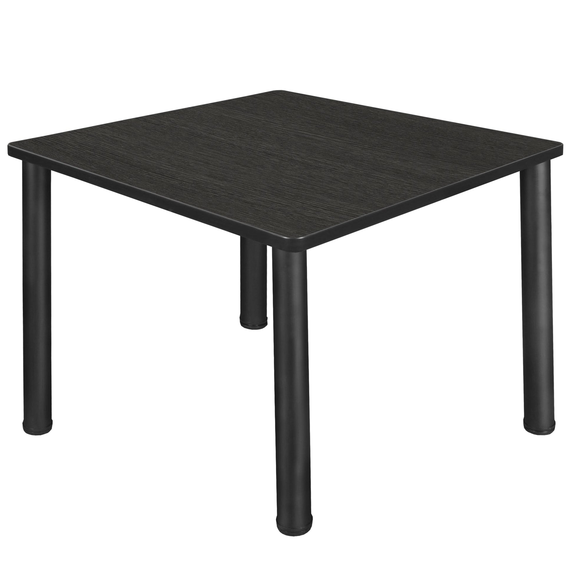 Regency Kee 36 in. Medium Square Breakroom Table - Ash Grey Top, Black Legs - SchoolOutlet