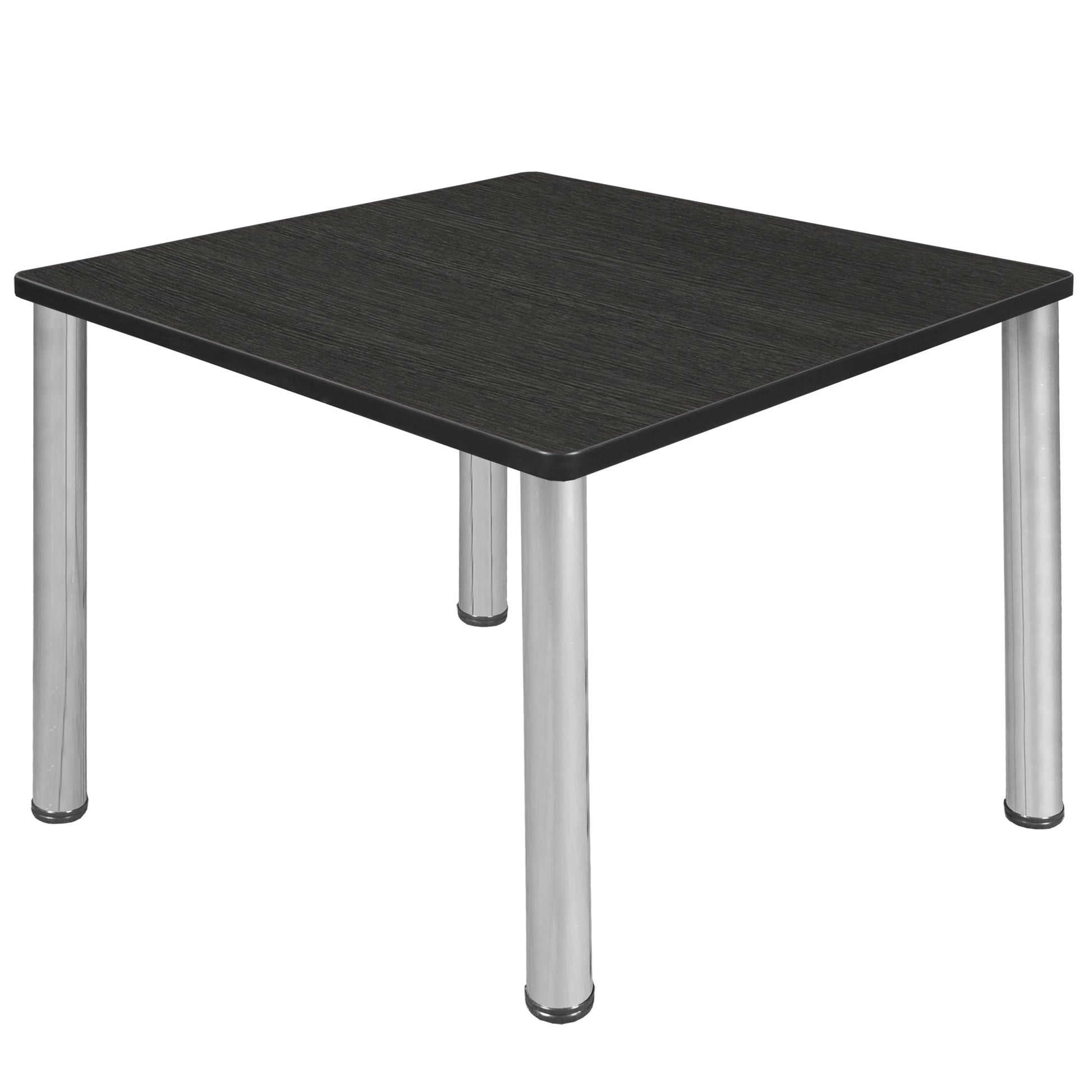 Regency Kee 36 in. Medium Square Breakroom Table - Ash Grey Top, Black Legs - SchoolOutlet