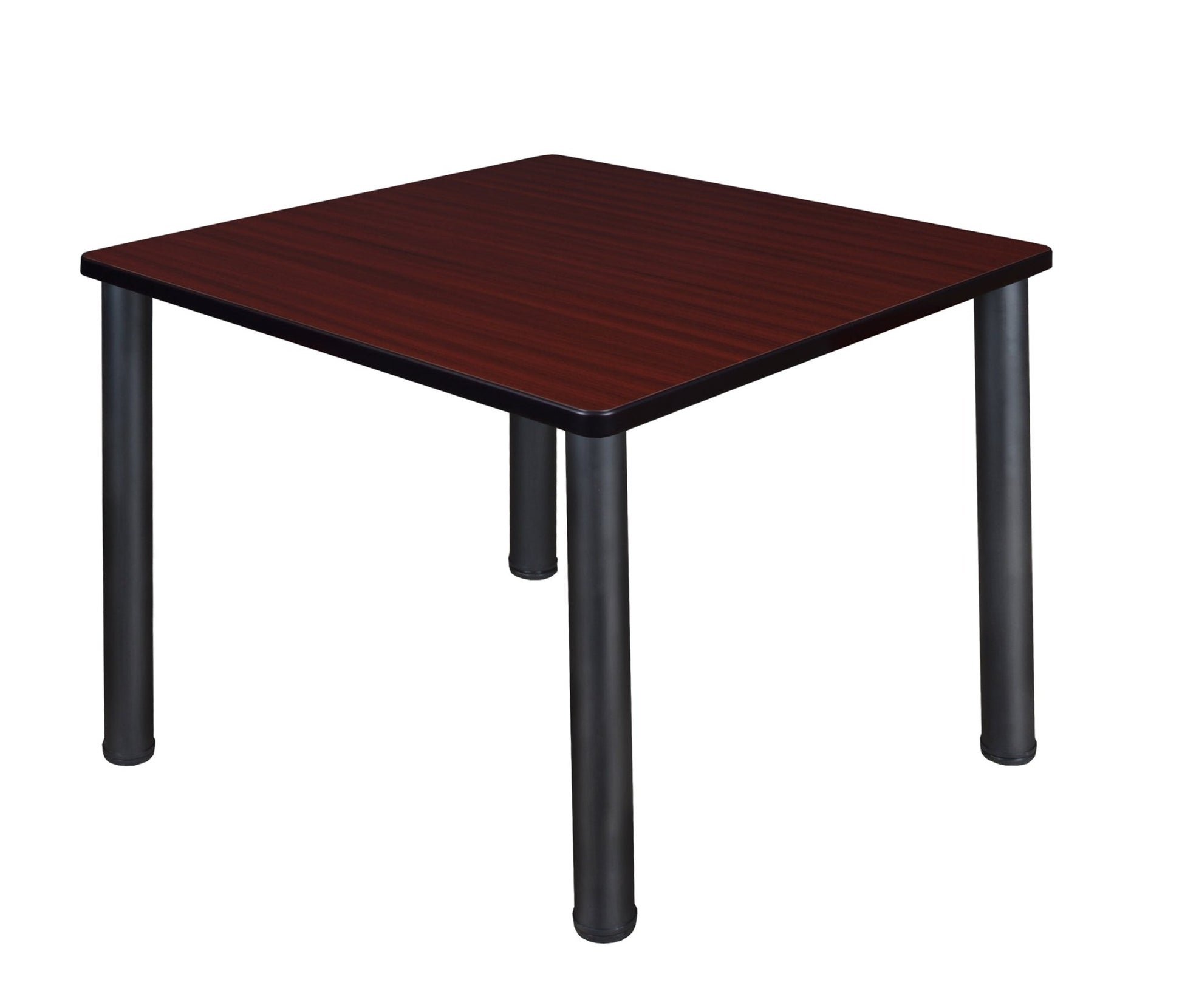 Regency Kee 36 in. Medium Square Breakroom Table - Ash Grey Top, Black Legs - SchoolOutlet