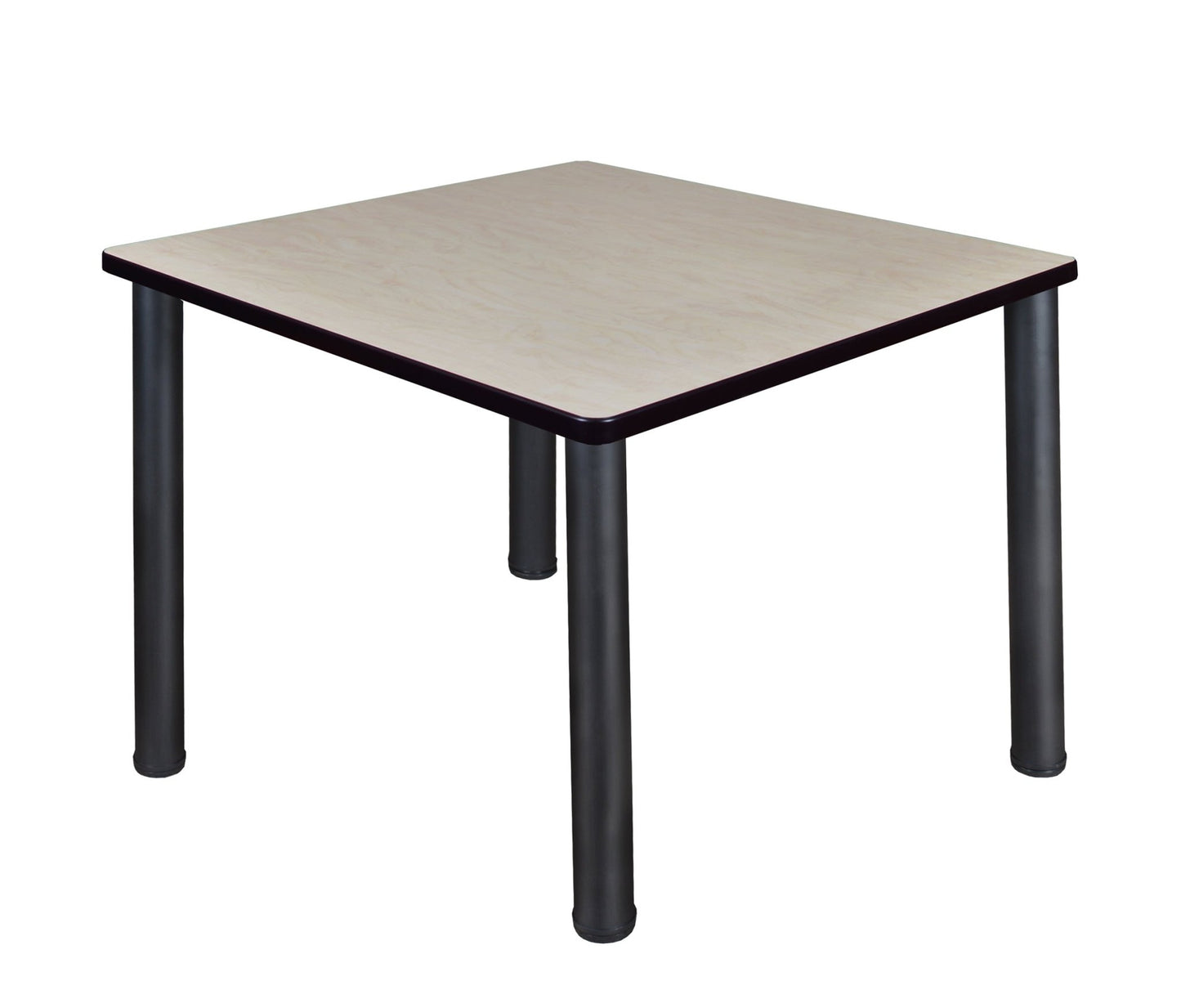 Regency Kee 36 in. Medium Square Breakroom Table - Ash Grey Top, Black Legs - SchoolOutlet