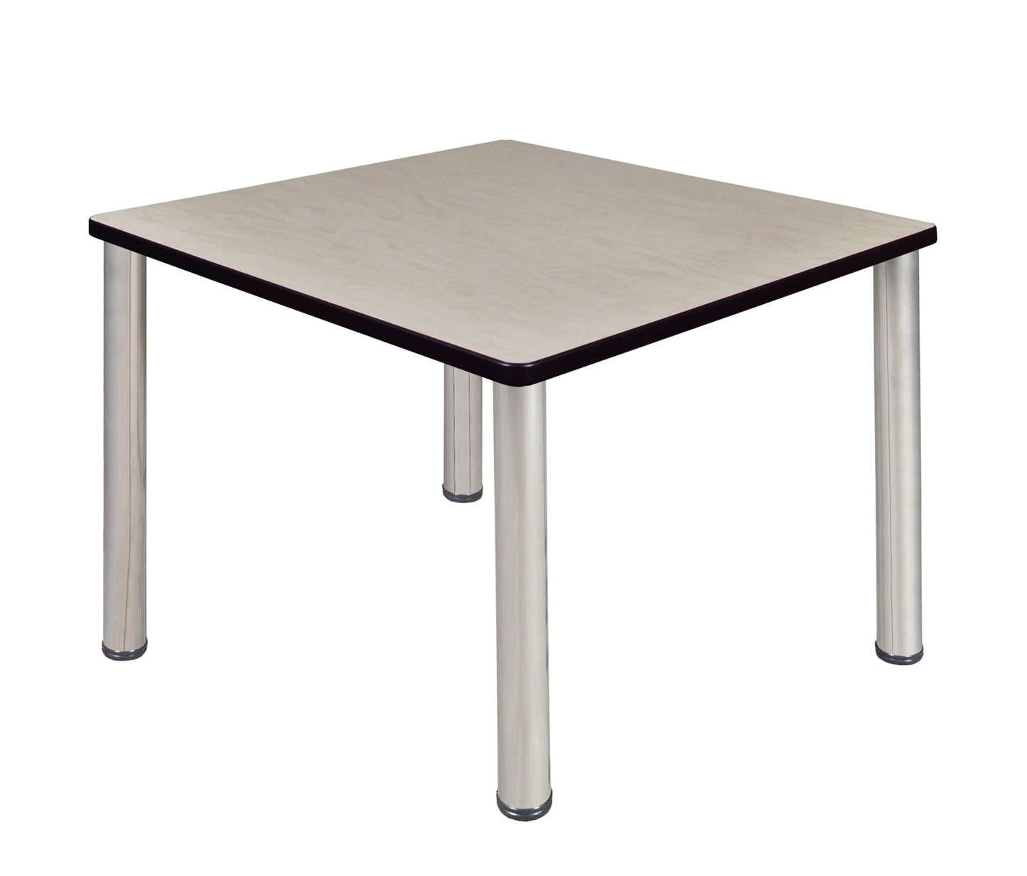 Regency Kee 36 in. Medium Square Breakroom Table - Ash Grey Top, Black Legs - SchoolOutlet