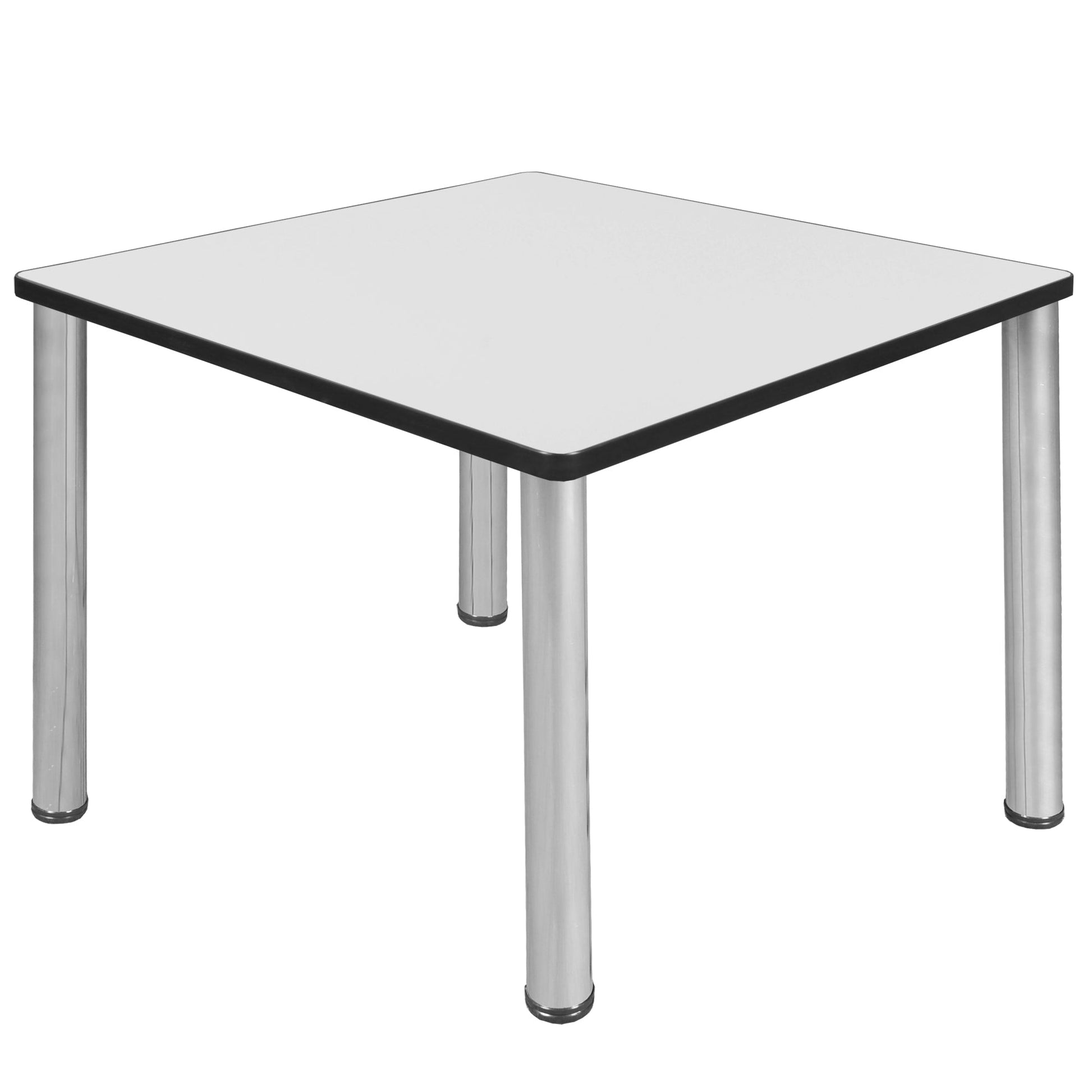 Regency Kee 36 in. Medium Square Breakroom Table - Ash Grey Top, Black Legs - SchoolOutlet