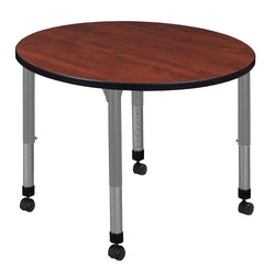 Regency Kee 36 in. Round Height Adjustable Mobile Classroom Activity Table