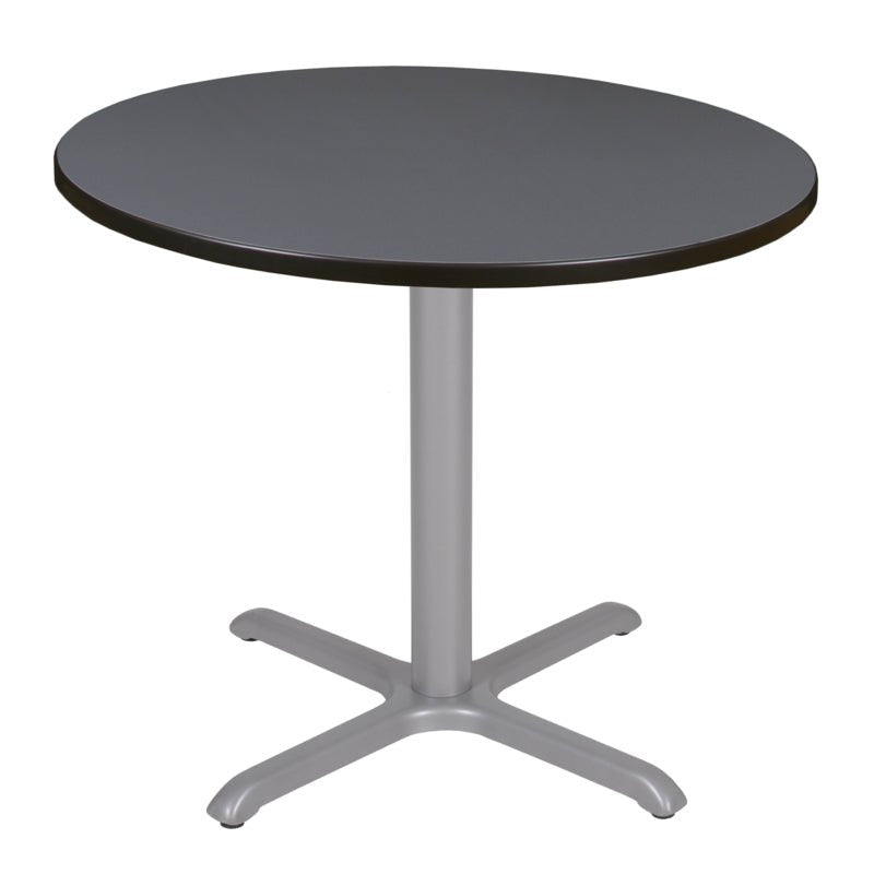 Regency Cain 36 in. Medium Round X - Base Breakroom Table - SchoolOutlet