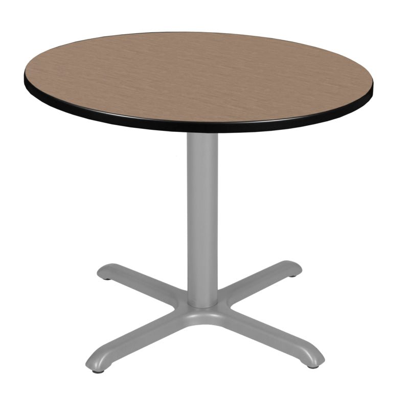 Regency Cain 36 in. Medium Round X - Base Breakroom Table - SchoolOutlet