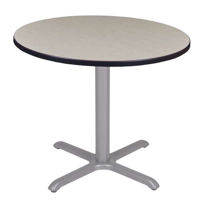 Regency Cain 36 in. Medium Round X - Base Breakroom Table - SchoolOutlet