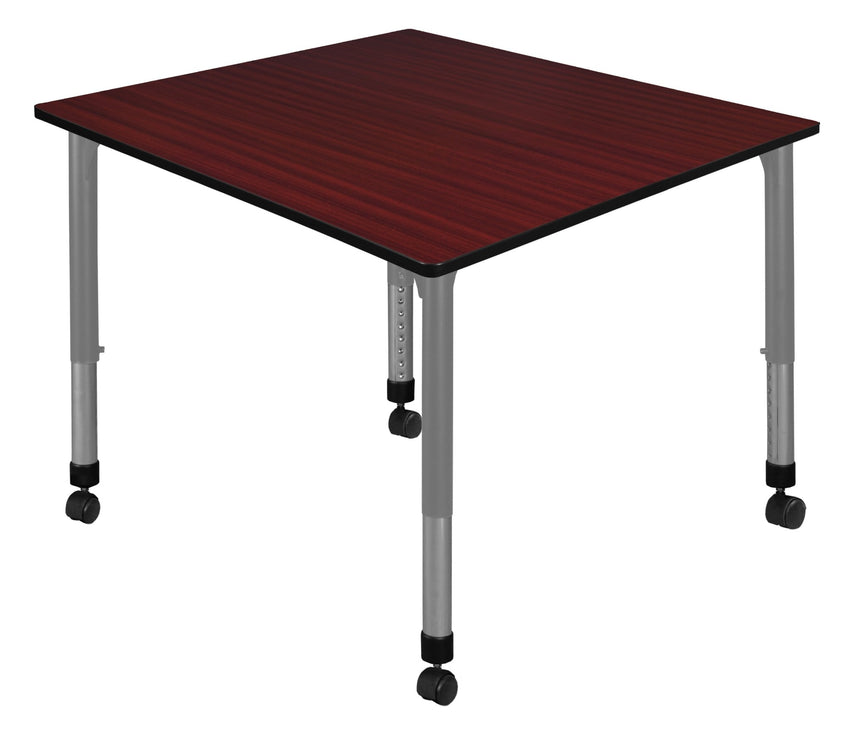 Regency Kee 48 in. Square Height Adjustable Mobile Classroom Activity Table - SchoolOutlet