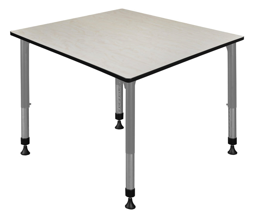 Regency Kee 48 in. Square Height Adjustable Mobile Classroom Activity Table - SchoolOutlet