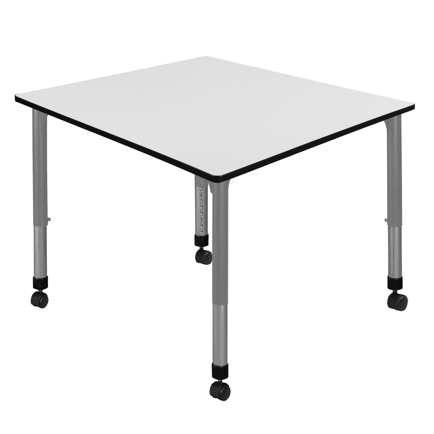 Regency Kee 48 in. Square Height Adjustable Mobile Classroom Activity Table - SchoolOutlet