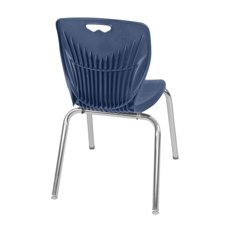 Regency Kee 48 in. Round Adjustable Classroom Table & 4 Andy 18 in. Stack Chairs - SchoolOutlet