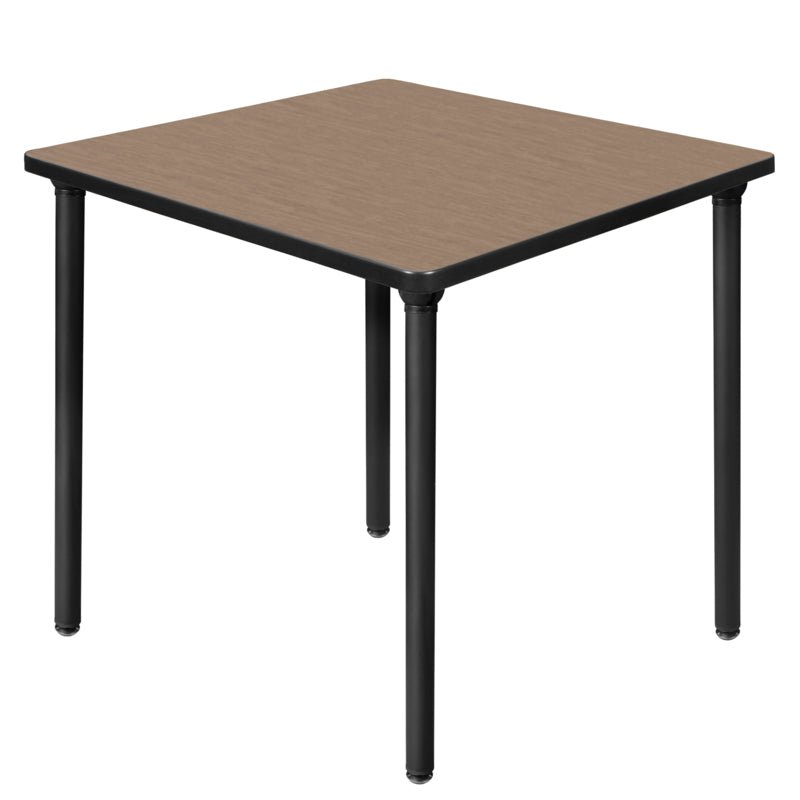 Regency Kee 30 in. Small Square Breakroom Table, Black Folding Legs - SchoolOutlet