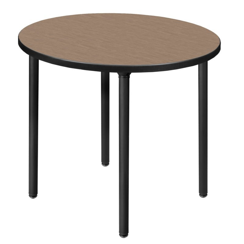 Regency Kee 30 in. Small Round Breakroom Table, Black Folding Legs - SchoolOutlet