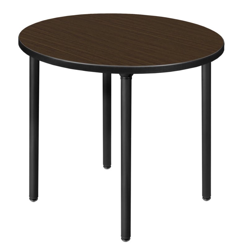 Regency Kee 30 in. Small Round Breakroom Table, Black Folding Legs - SchoolOutlet