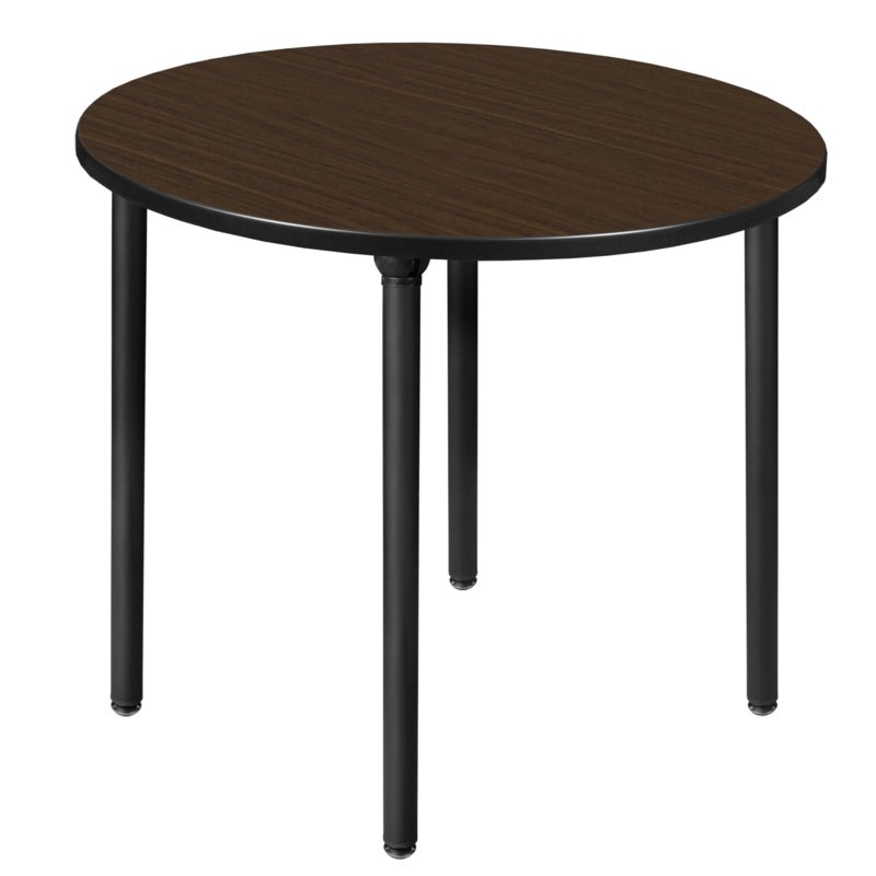 Regency Kee 36 in. Medium Round Breakroom Table, Black Folding Legs - SchoolOutlet