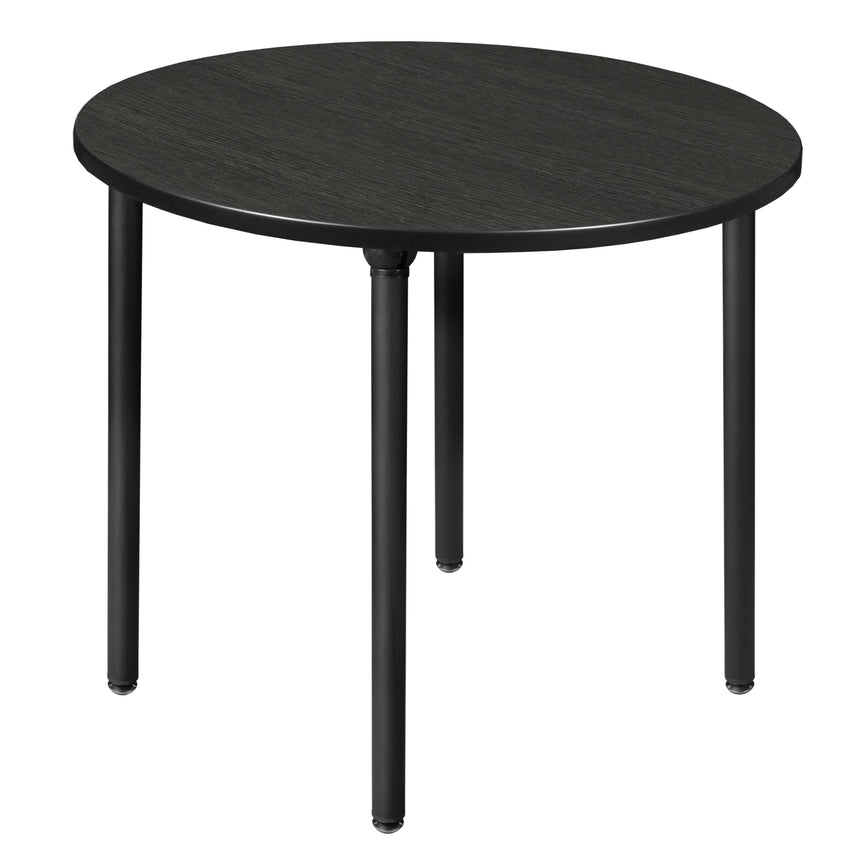 Regency Kee 42 in. Medium Round Breakroom Table, Black Folding Legs - SchoolOutlet