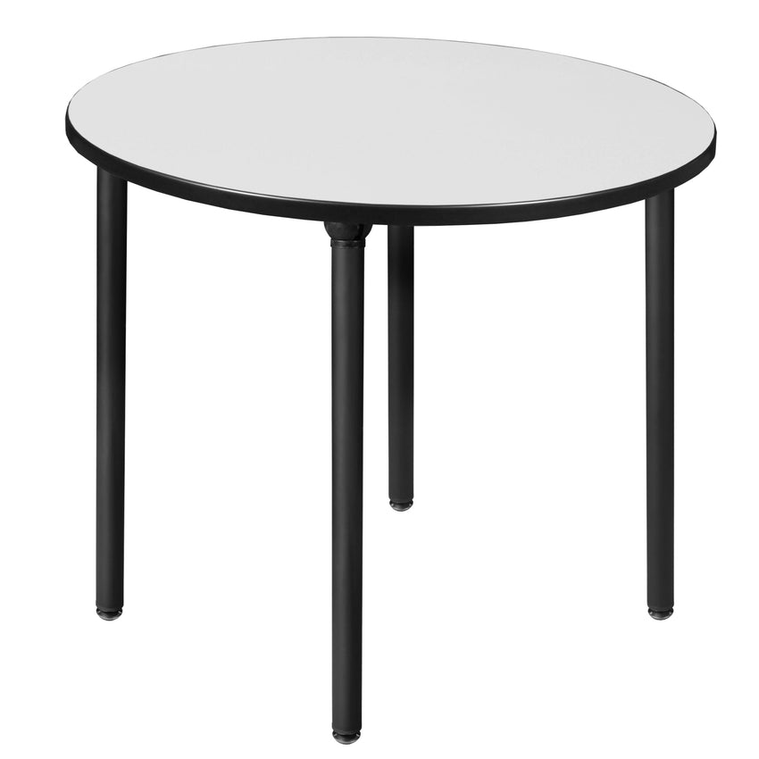 Regency Kee 42 in. Medium Round Breakroom Table, Black Folding Legs - SchoolOutlet