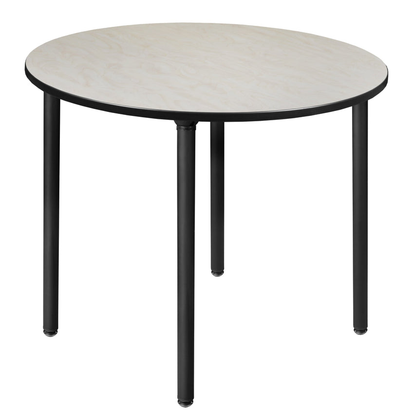 Regency Kee 48 in. Large Round Breakroom Table, Black Folding Legs - SchoolOutlet