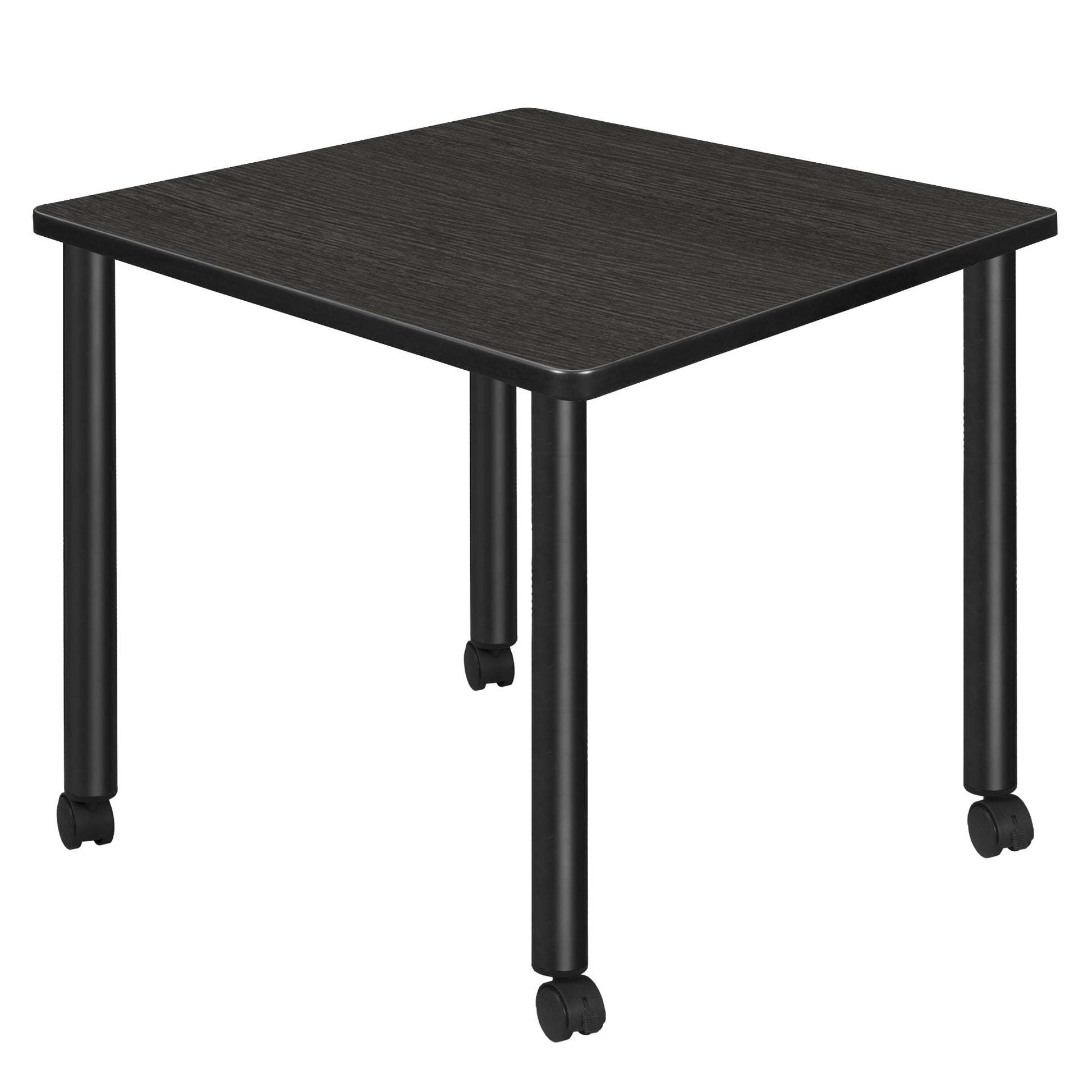 Regency Kee Small 30 in. Square Breakroom Table, Black Mobile Legs - SchoolOutlet