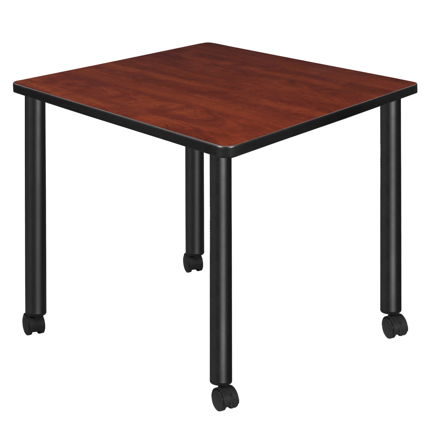 Regency Kee Small 30 in. Square Breakroom Table, Black Mobile Legs - SchoolOutlet