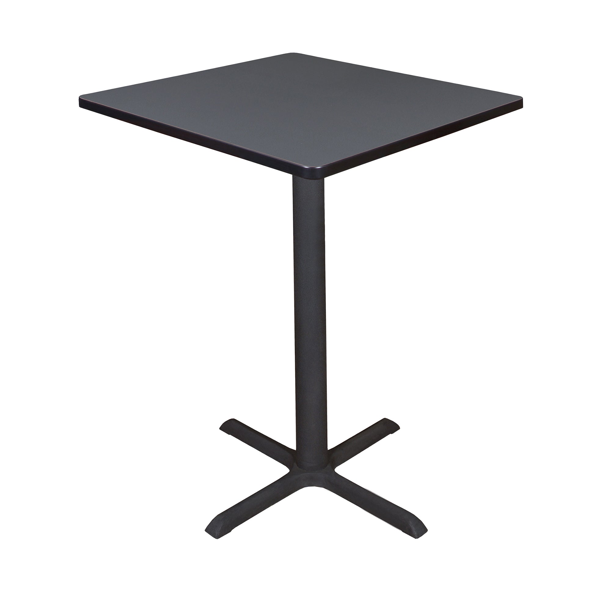 Regency Cain Small 30 in. Square X - Base Cafe Table