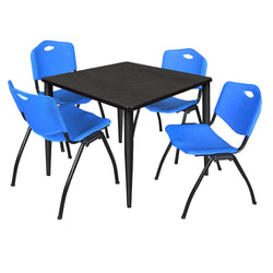 Regency Kahlo 36 in. Square Breakroom Table & 4 M Stack Chairs