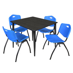 Regency Kahlo 48 in. Square Breakroom Table & 4 M Stack Chairs