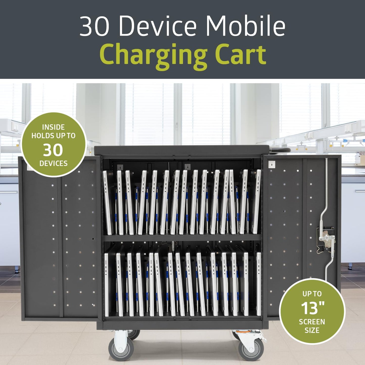 Fuerza 30 Device Mobile Charging w/cord management - SchoolOutlet