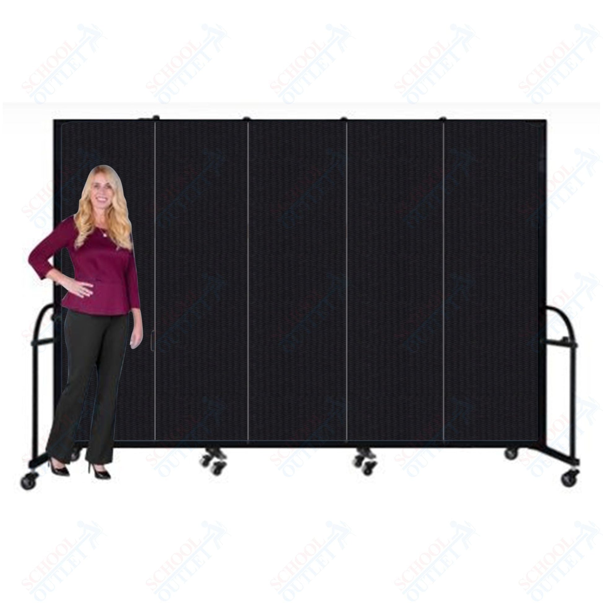 Screenflex HFSL605 - 5 Panels Standard Portable Room Divider 9' 5" L x 6' H - SchoolOutlet