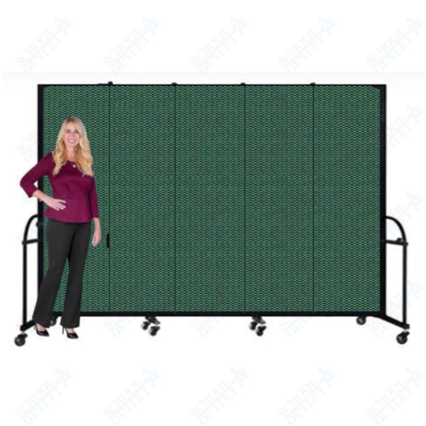 Screenflex HFSL605 - 5 Panels Standard Portable Room Divider 9' 5" L x 6' H - SchoolOutlet