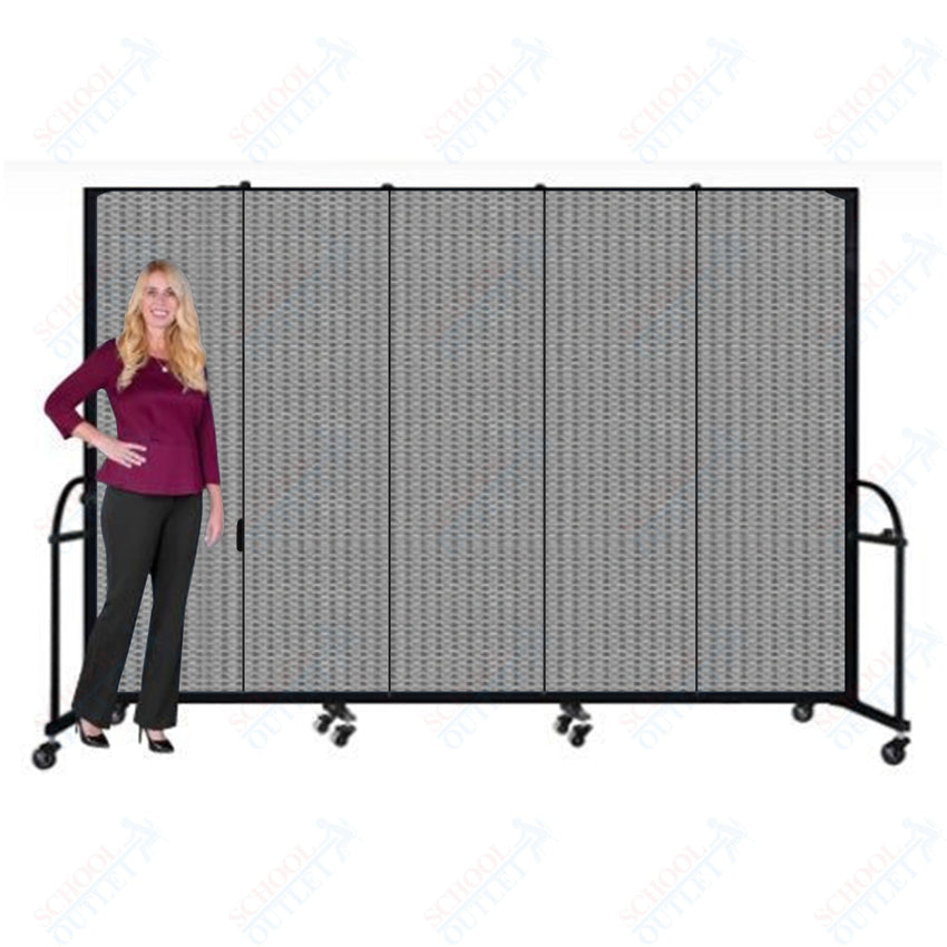 Screenflex HFSL605 - 5 Panels Standard Portable Room Divider 9' 5" L x 6' H - SchoolOutlet