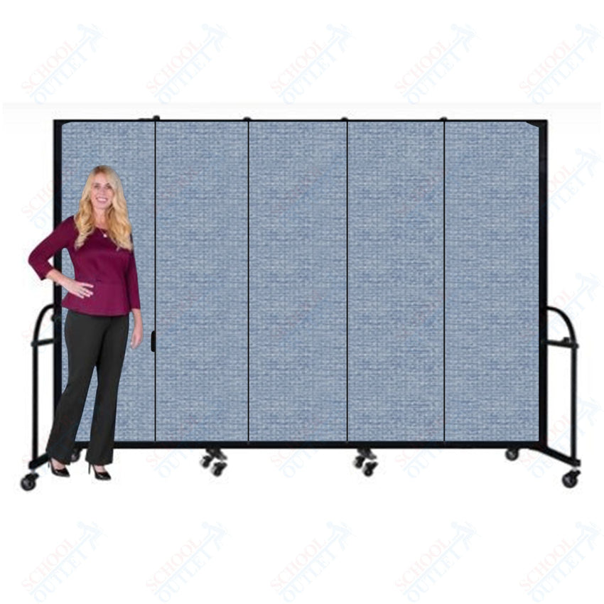 Screenflex HFSL605 - 5 Panels Standard Portable Room Divider 9' 5" L x 6' H - SchoolOutlet