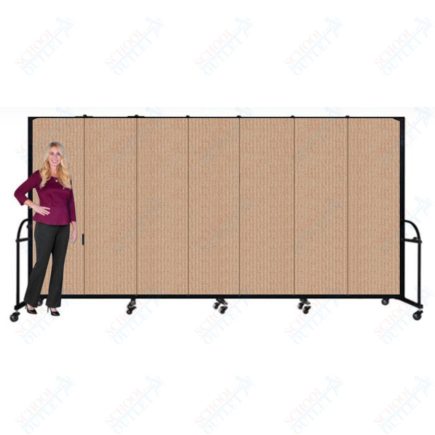 Screenflex HFSL607 - 7 Panels Standard Portable Room Divider 13' 1" L x 6' H - SchoolOutlet