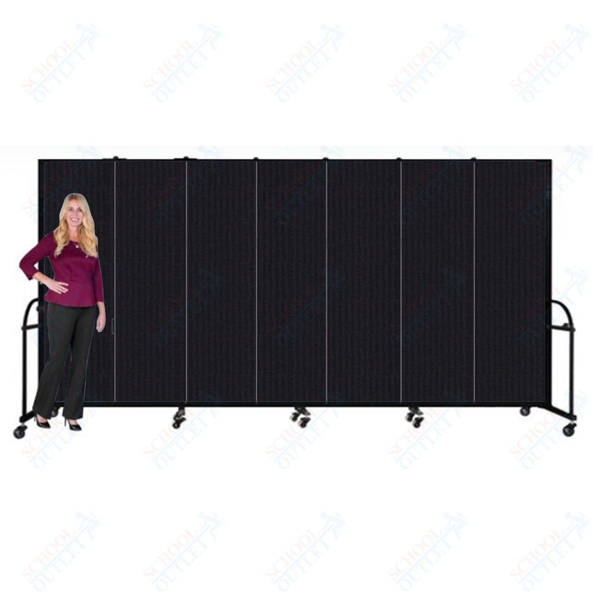 Screenflex HFSL607 - 7 Panels Standard Portable Room Divider 13' 1" L x 6' H - SchoolOutlet