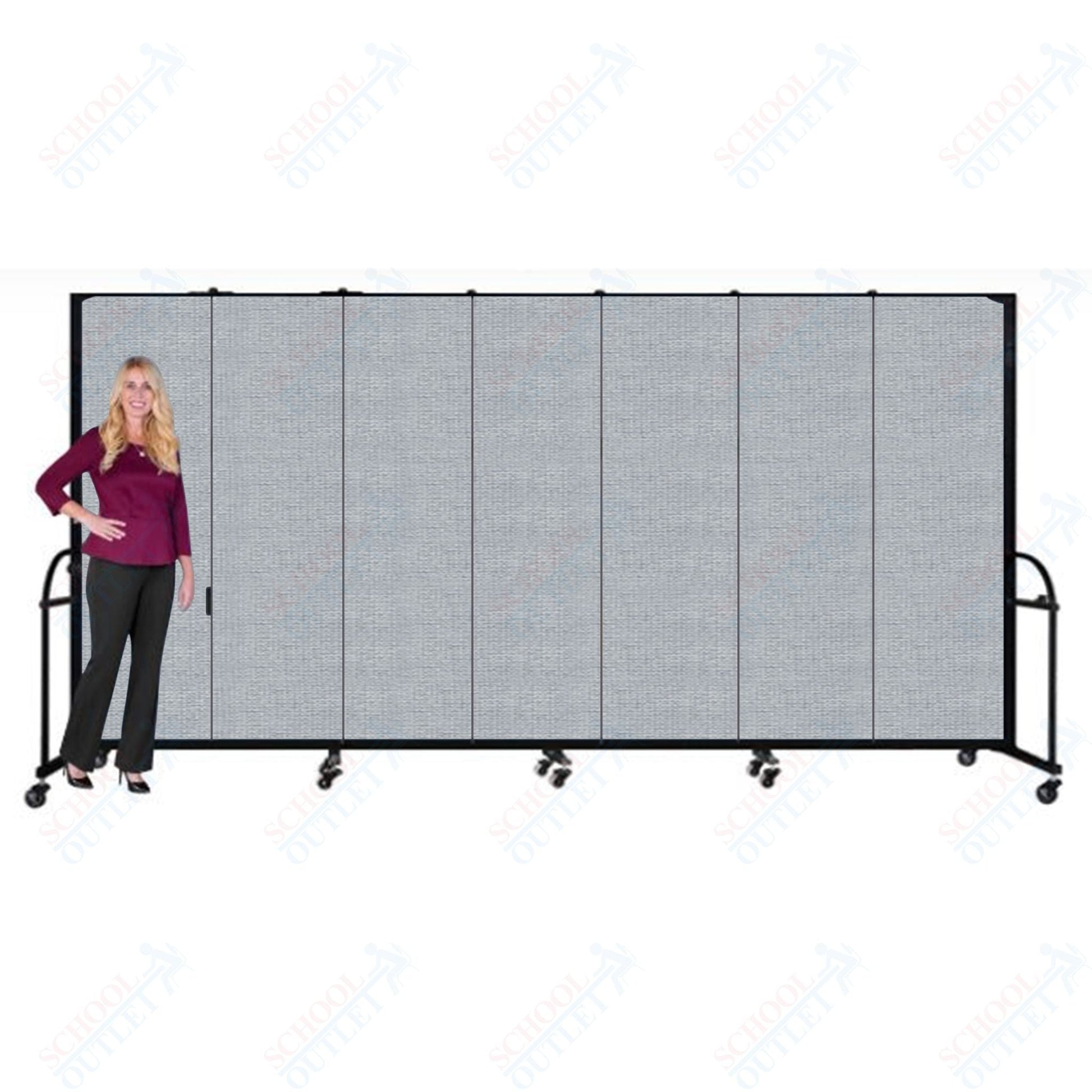 Screenflex HFSL607 - 7 Panels Standard Portable Room Divider 13' 1" L x 6' H - SchoolOutlet