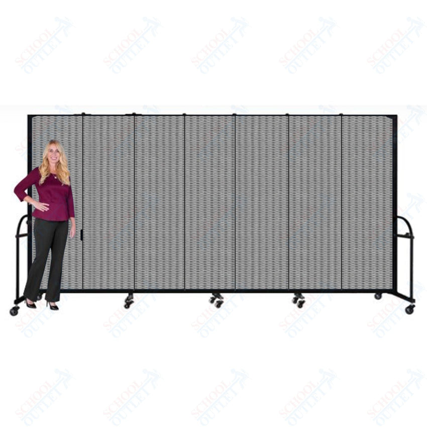 Screenflex HFSL607 - 7 Panels Standard Portable Room Divider 13' 1" L x 6' H - SchoolOutlet