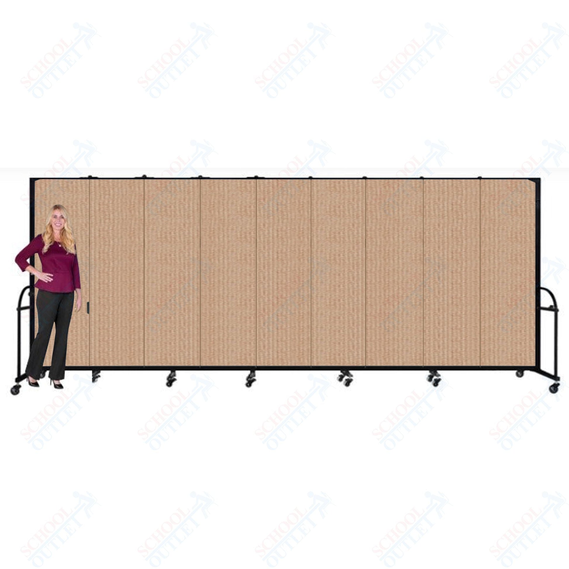 Screenflex HFSL609 - 9 Panels Standard Portable Room Divider 16' 9" L x 6' H - SchoolOutlet