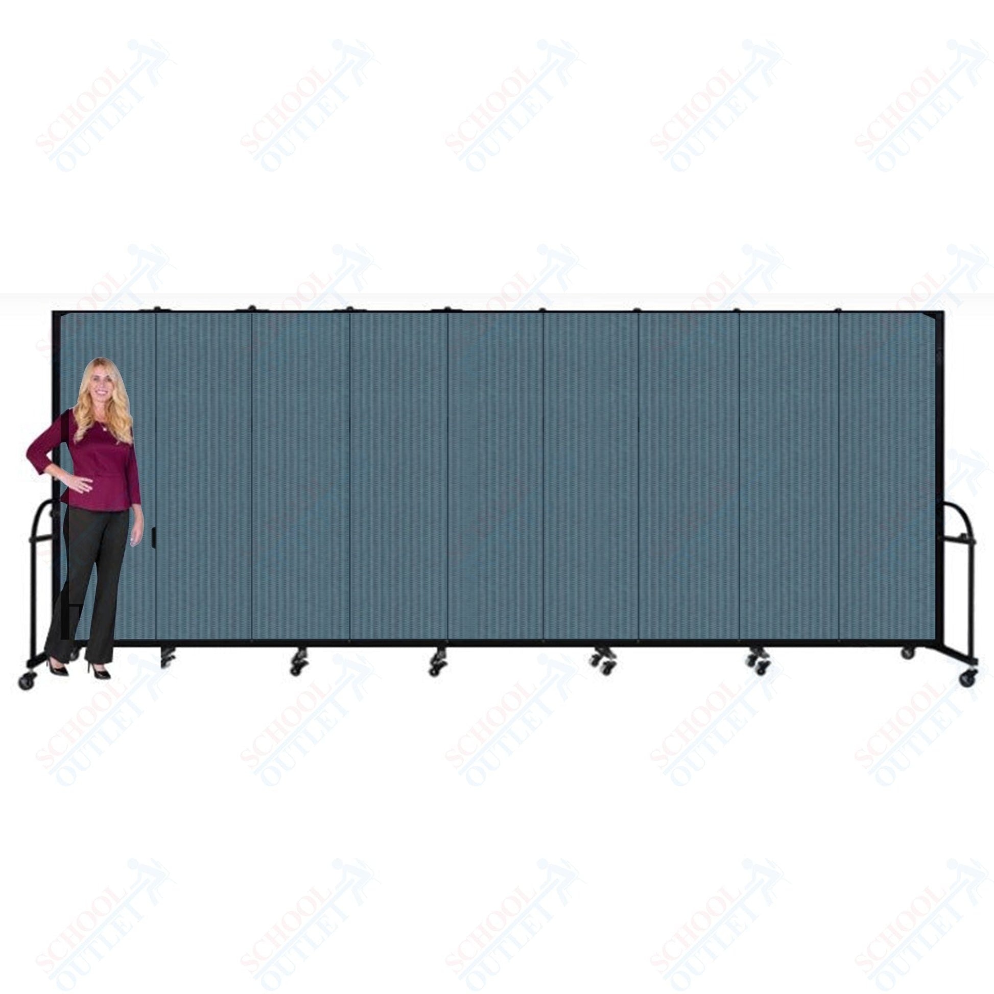 Screenflex HFSL609 - 9 Panels Standard Portable Room Divider 16' 9" L x 6' H - SchoolOutlet