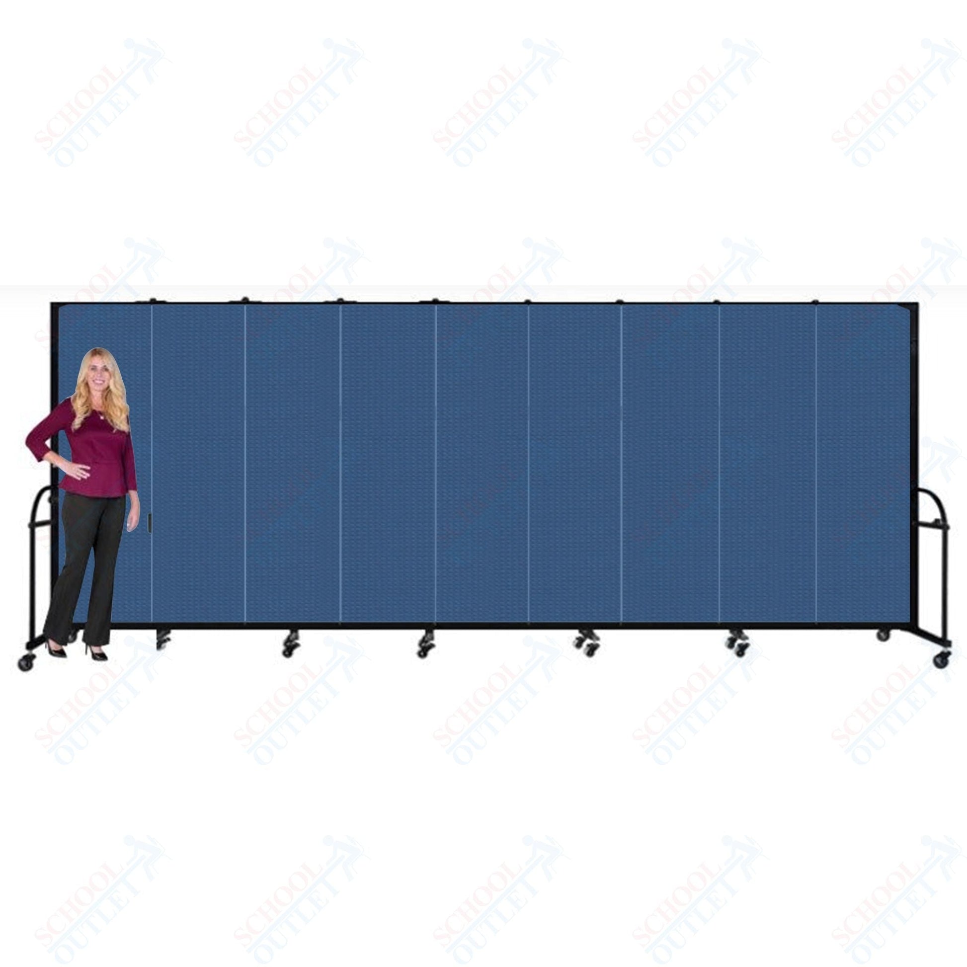 Screenflex HFSL609 - 9 Panels Standard Portable Room Divider 16' 9" L x 6' H - SchoolOutlet