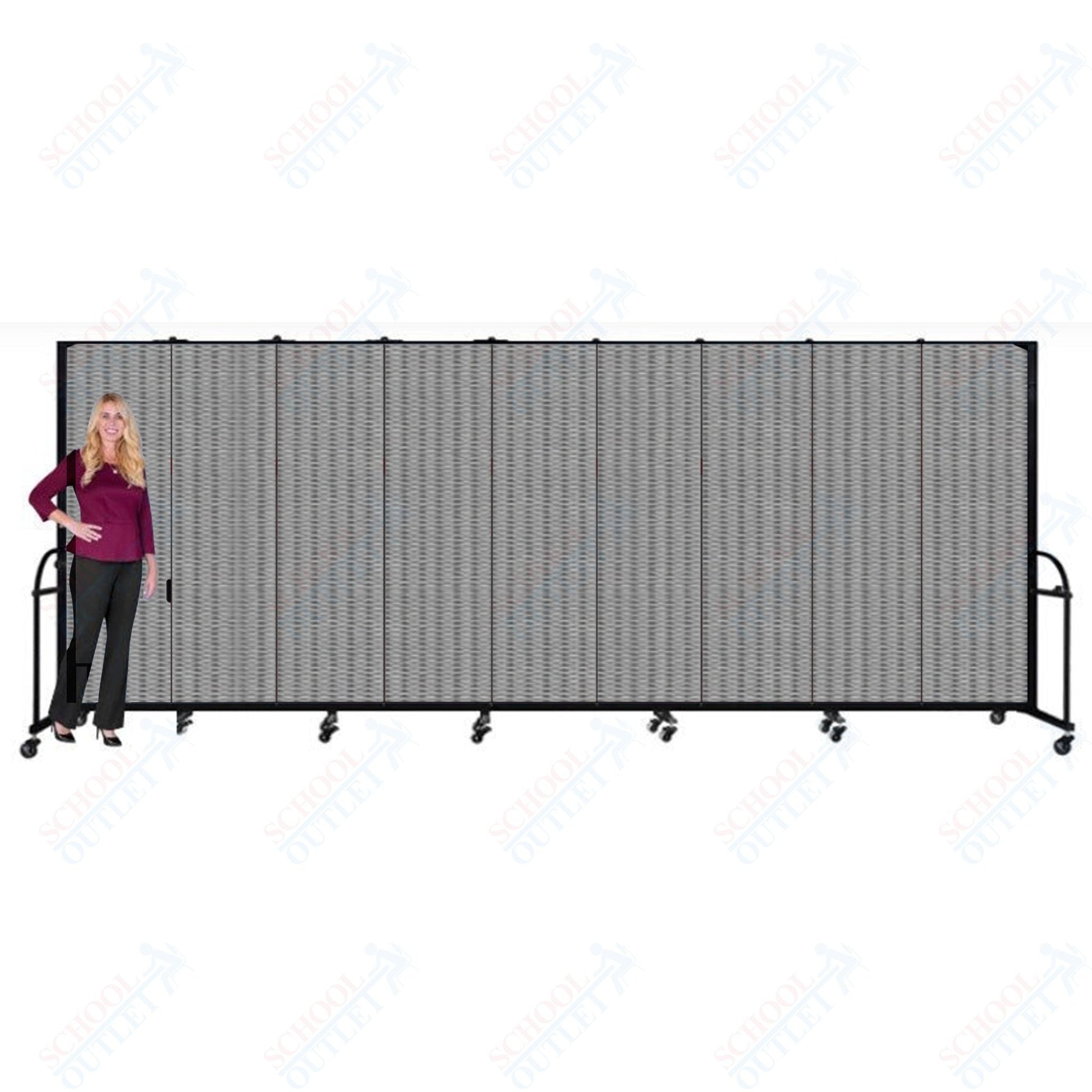 Screenflex HFSL609 - 9 Panels Standard Portable Room Divider 16' 9" L x 6' H - SchoolOutlet