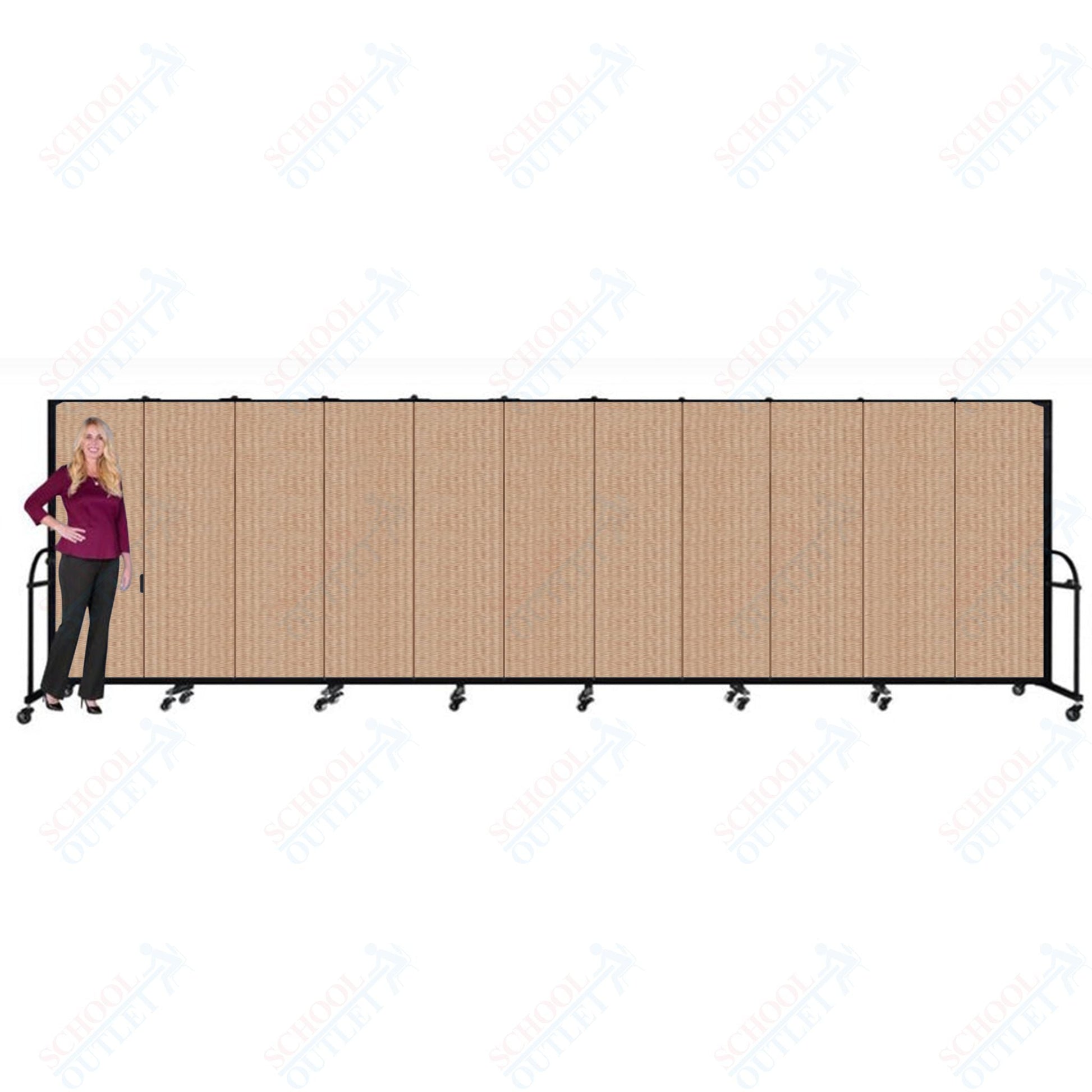 Screenflex HFSL611 - 11 Panels Standard Portable Room Divider 20' 5" L x 6' H - SchoolOutlet