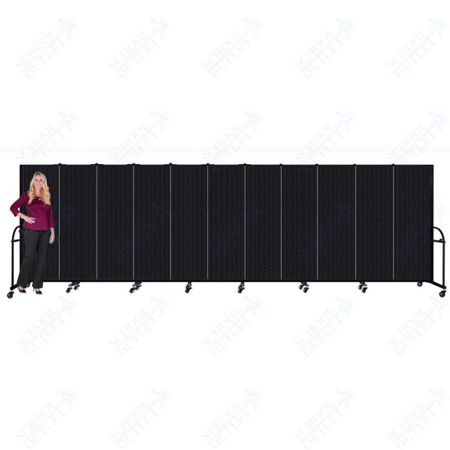 Screenflex HFSL611 - 11 Panels Standard Portable Room Divider 20' 5" L x 6' H - SchoolOutlet