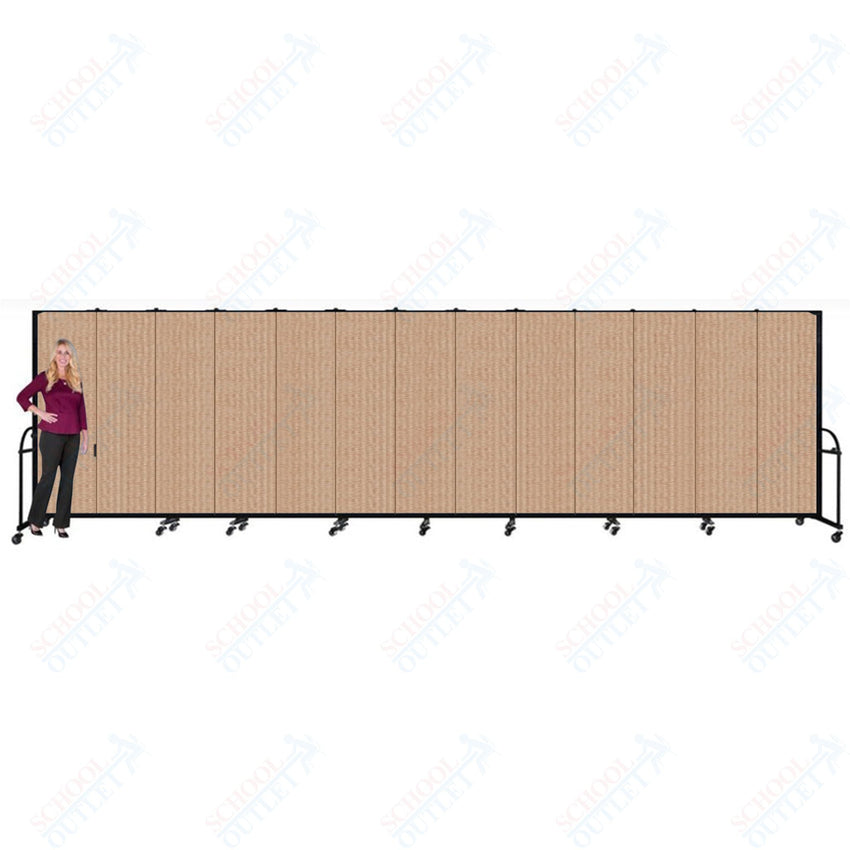 Screenflex HFSL613 - 13 Panels Standard Portable Room Divider 24' 1" L x 6' H - SchoolOutlet