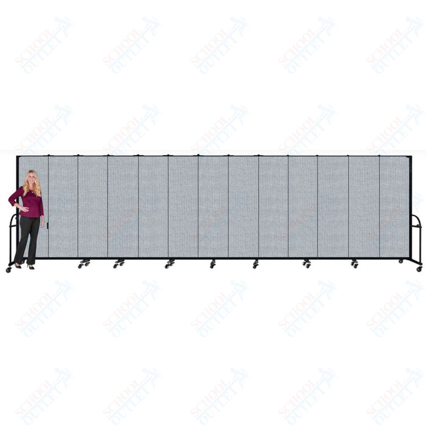 Screenflex HFSL613 - 13 Panels Standard Portable Room Divider 24' 1" L x 6' H - SchoolOutlet