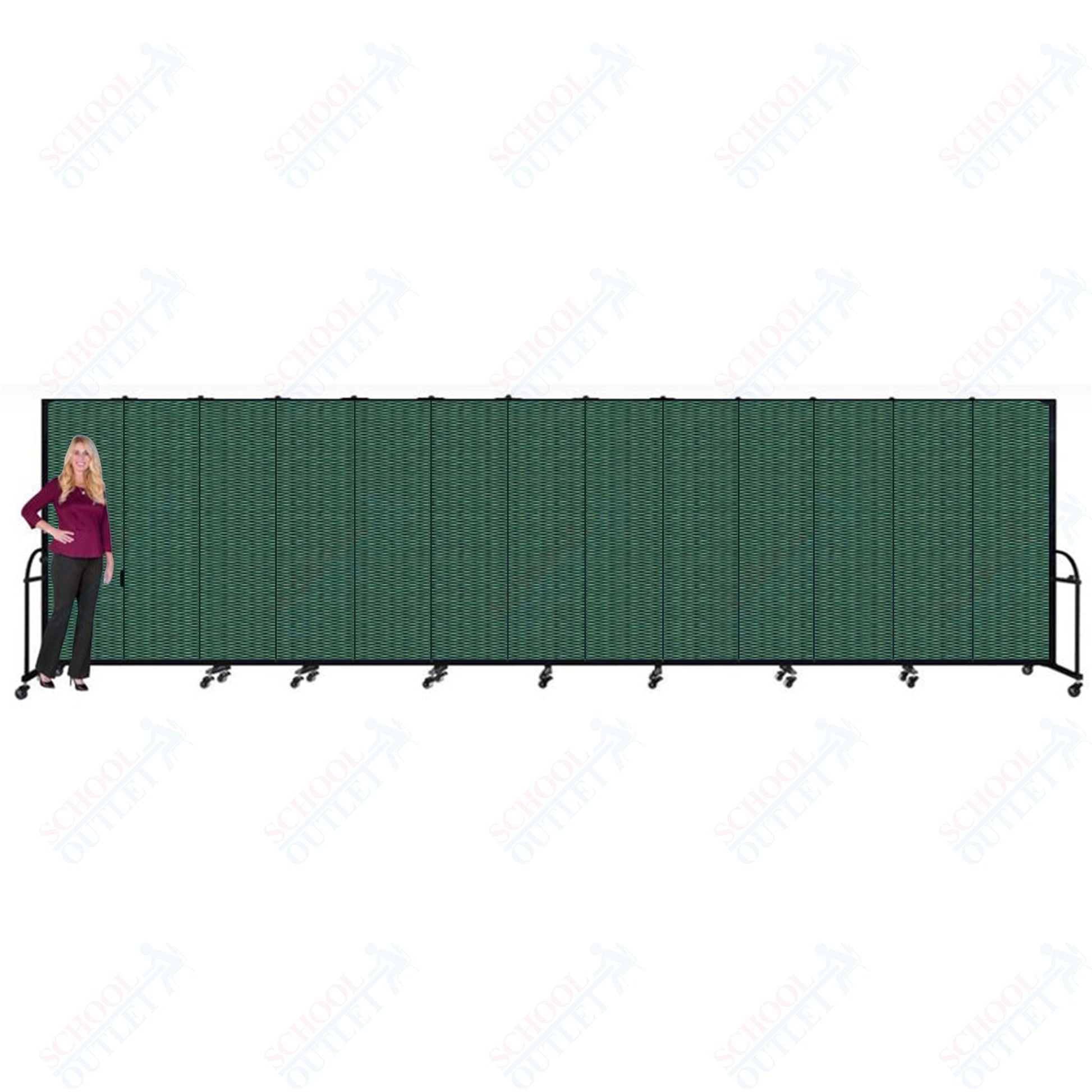 Screenflex HFSL613 - 13 Panels Standard Portable Room Divider 24' 1" L x 6' H - SchoolOutlet