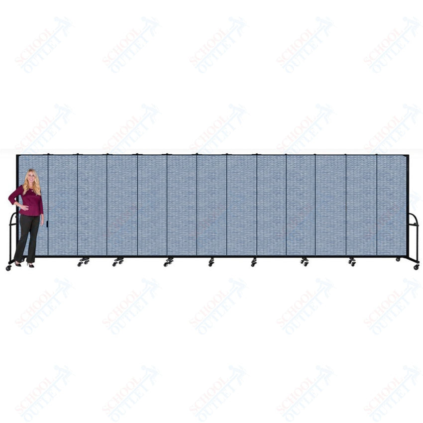 Screenflex HFSL613 - 13 Panels Standard Portable Room Divider 24' 1" L x 6' H - SchoolOutlet