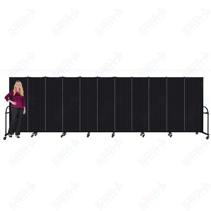 Screenflex HFSL7411 - 11 Panels Standard Portable Room Divider 20' 5" L x 7' 4" H - SchoolOutlet