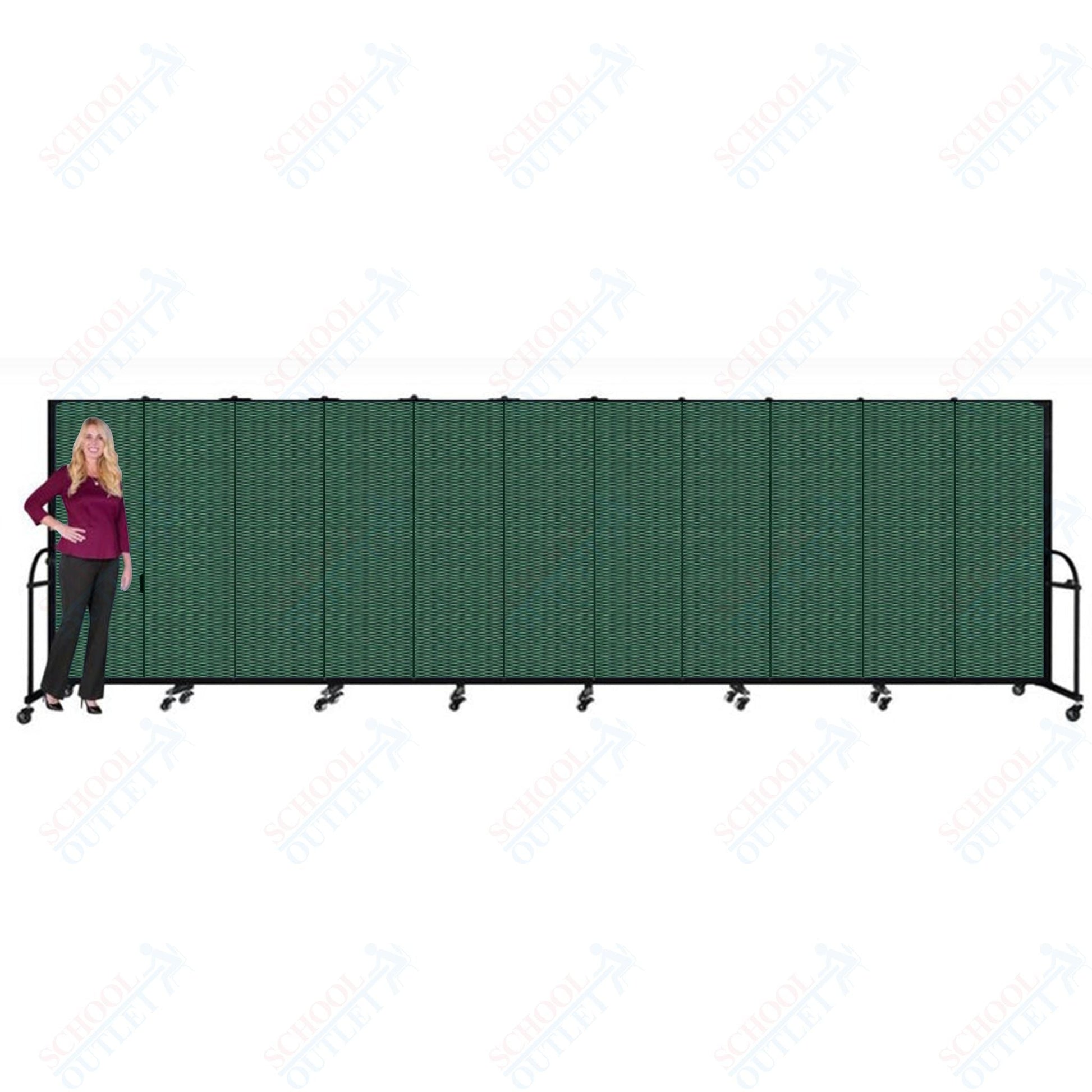 Screenflex HFSL7411 - 11 Panels Standard Portable Room Divider 20' 5" L x 7' 4" H - SchoolOutlet