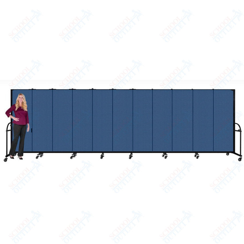 Screenflex HFSL7411 - 11 Panels Standard Portable Room Divider 20' 5" L x 7' 4" H - SchoolOutlet